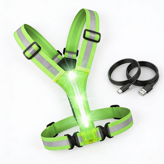 CHALECO REFLECTIVO PARA MOTO CON LUZ LED