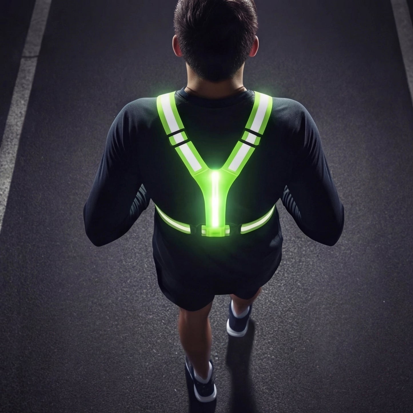 CHALECO REFLECTIVO PARA MOTO CON LUZ LED