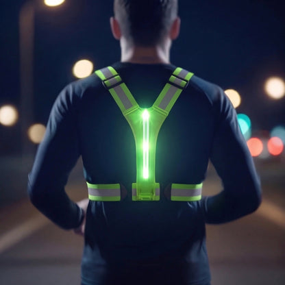 CHALECO REFLECTIVO PARA MOTO CON LUZ LED