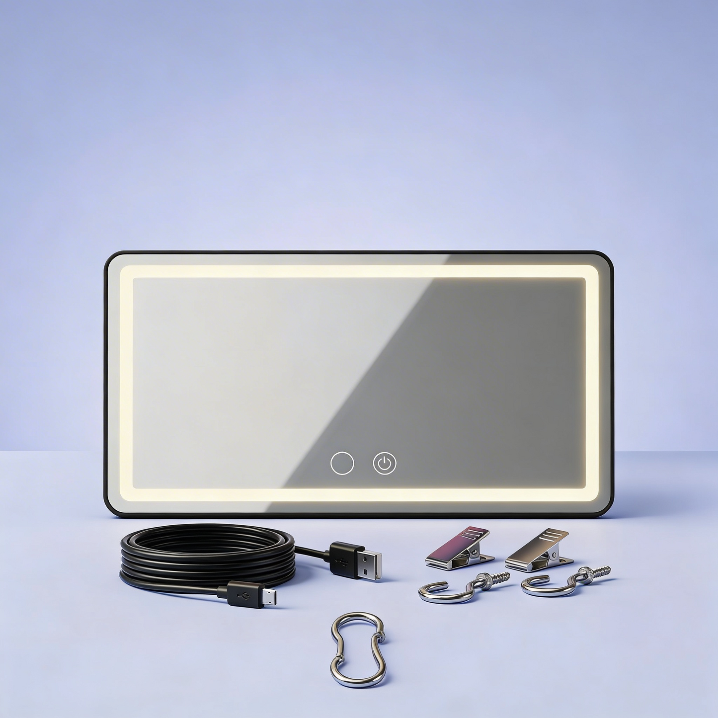 ESPEJO CON LUZ LED PARA AUTO